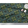 thumbnail image 2 of Soimoi Black Poly Georgette Fabric Vector Design Damask Print Fabric by Yard 52 Inch Wide, 2 of 3