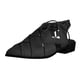 thumbnail image 2 of Sandalias romanas de tacón bajo con parte posterior tejida de cuero con cordones laterales huecos informales para mujer Wmkox8yii nm817, 2 of 4
