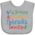 thumbnail image 3 of Inktastic Nebraska Grandma Loves Me Boys or Girls Baby Bib, 3 of 4