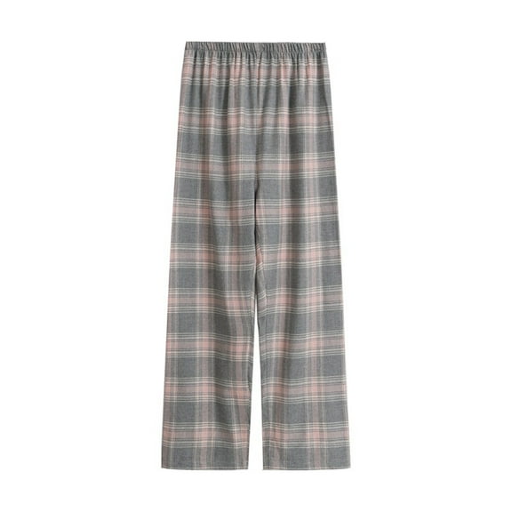 EGNMCR Pajama Pants For Men Casual Pajama Bottoms Sleepwear Fashion Brushed Plaid Printed Household Pants