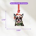 thumbnail image 4 of Hello Winter Boston Terrier Frosty Morning Walk Welcome Snowy Christmas Acrylic Benelux Ornament Gentleman Dog Lover Gifts Home Tree Decor - 02018, 4 of 4