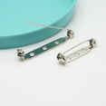 thumbnail image 4 of SPRING PARK 100Pcs Practical Alloy Brooch Bar Backs Safety Pins with Holes for Jewellery Findings, 4 of 7