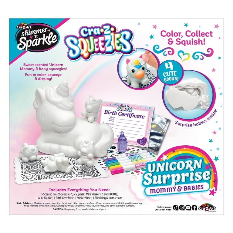 Cra-Z-Art Shimmer 'n Sparkle Squeezies Unicorn Surprise Mommy