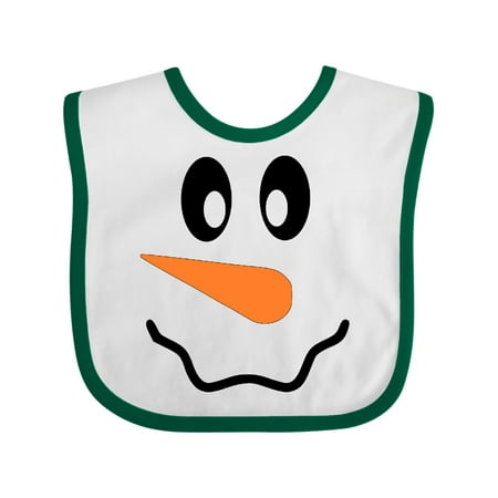 

Inktastic Snowman with Carrot Nose and Smile Gift Baby Boy or Baby Girl Bib
