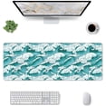 thumbnail image 2 of Wave Gaming Mouse Pad Extended Large Mouse Mat 31.5 X 11.8 Inch Nonslip Rubber Base Long Desk Pad Stitched Edges Mousepad Mice Pad for Office Home Game, 2 of 6