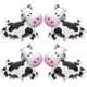 thumbnail image 1 of Paquete de 4 globos de vaca para fiestas de animales de granja, 1 of 5