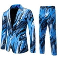 thumbnail image 1 of RXMEKW Pantalon Habillé pour Homme, Complet de Performance Imprimé avec Col Rabattu, 1 of 8