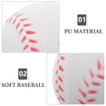 thumbnail image 3 of 4 Pcs Pratique de Softball pour Enfants Entraînement de Sécurité Usage Intérieur et Extérieur Rond Blanc Mousse PU, 3 of 8