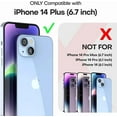 thumbnail image 2 of Heavy Duty Phone Case Designed for Apple iPhone 14 Plus Case with 1Pc Tempered Glass Screen Protector, Shockproof Dropproof Anti-Scratch Phone Case Cover for Apple iPhone 14 Plus,Blue, 2 of 7
