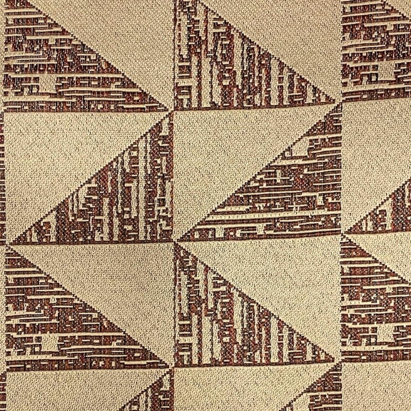 Decora Furnishings Geometric Design Jacquard Material Polyester-Cotton Fabric Blent for Upholstery, Window Treatments, Craft - Width 54 inches - Fabric by The Yard (Cream)