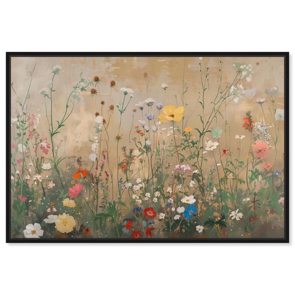 In the Golden Bloom Canvas Farmhouse Prints by Art Remedy, Black Frame, 15 x 10