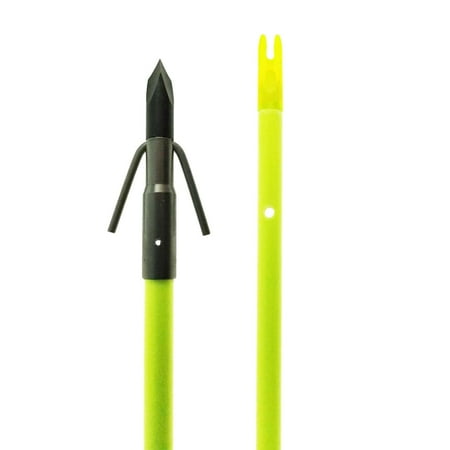 Muzzy Chartreuse Iron 3-Blade Point Chartreuse Arrow