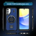 thumbnail image 5 of for Samsung Galaxy S24 Case with Stand, Shockproof Drop Resistant Protection Cover Finger Ring Rugged Phone Case with Built-in 360° Rotatable Ring Kickstand for Samsung Galaxy S24, Blue, 5 of 9