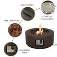 thumbnail image 3 of VENTOPYR 28" Outdoor Propane Fire Pit Table,40000 BTU Stainless Heater w/ Lava Rocks & Cover, Brown, 3 of 6