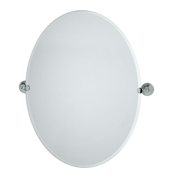 Gatco Gc4359lg 23-1/2" W X 32" H Oval Frameless Bathroom Wall Mirror - Chrome