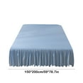 thumbnail image 3 of YIMWNYI Solid Color Bed Skirt, Polyester-Cotton Non-Slip Protective Bedding Cover, Ruffled Edge Elegant Design, Durable Wrinkle-Resistant Bedspread, Versatile Home Decor, 3 of 6