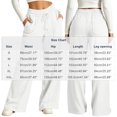 thumbnail image 2 of hotojiny High Waisted Sweatpants for Women Comfortable Wide Leg Athletic Pants with Pockets Loose Fit Lounge Pants(White,X-Large), 2 of 8