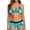 C-Blue246, variant on Bikini Sets For Women 2 Piece Floral Print Swimsuits Retro Low Rise Drawstring Swim Shorts Bottoms Trendy Beachwear