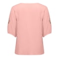 thumbnail image 6 of Kelon Dresses for Women Short Womens 3/4 Length Sleeve Crew Neck Linen Cotton 2026 Spring Summer Fashion Clothes, 3XL, 6 of 9
