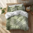thumbnail image 2 of Abstract Art Duvet Cover Set Queen Size Retro Green Collage Oil Painting Texture Soft Lightweight Comforter Covers 4 Piece Bedding Set with 1 Duvet Cover 1 Bed Sheet & 2 Pillow Shams, 2 of 8