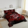 thumbnail image 2 of YST Nautical Anchor Comforter Set, Queen, Ocean Beach Theme, Gothic Spider Web Red Black Ombre, 2 of 5