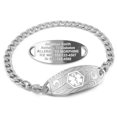 thumbnail image 1 of MedicEngraved Stainless Steel Custom Medical Alert Bracelet - 5mm Curb Link, 1 of 8