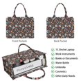 thumbnail image 2 of Large Capacity Tote Bag,Black Flower Skull Pattern Handbag Fashion Luxury Tote Bag,15.7"x13"x 5.1" Inches,Laptop Compatible, 2 of 6