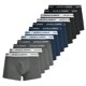 thumbnail image 1 of JACK&JONES Calzoncillos bóxer para hombre, lote de 12 - JACSOLID, algodón elástico, logo en cintura Negro/Azul/Gris XL (X-Large), 1 of 7
