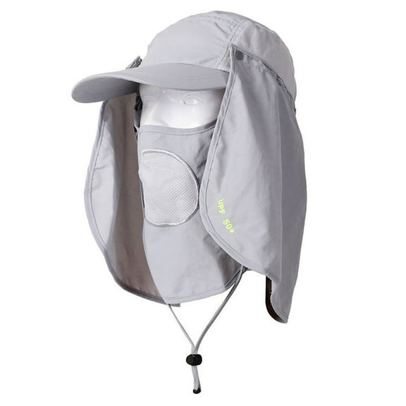 COSMOBETTY Hiking Gear Sun Flap Cap Light Grey 1Pcs