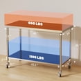 thumbnail image 2 of Towallmark Table Utilitaire en Acier Inoxydable 48 Pouces x 24 Pouces, Établi Roulant Robuste avec Roulettes Verrouillables et Tablette Ajustable, pour Cuisine, Garage, Atelier, 2 of 7