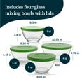 thumbnail image 2 of Libbey Baker's Basics 4 Piece Glass Mixing Bowl Set with Plastic Lids - Elegant Nesting Bowls - Glass Mixing Bowls with Lids to Store, Serve and More, 2 of 2
