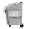Everything Mary Rolling Sewing Machine Tote, Grey Floral