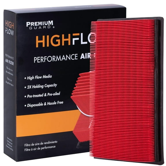 HIGHFLOW High Performance, Pre-Oiled Disposable Engine Air Filter PA4278X | Fits 2003-2024 Nissan Murano, 2001-2021 Pathfinder, 2002-2023 Maxima, 2014-2021 INFINITI QX60