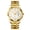 Gold Shell White Surface, variant on Men's watch, luminous quartz watch, calendar men's watch, waterproof steel band business men's watch, simple men's watch, fashionable men's wristwatch, trendy
