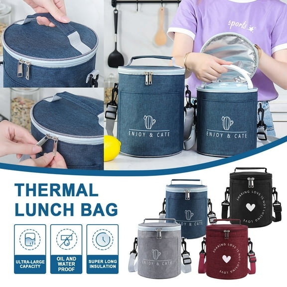 Kitecy Lunch Bags Insulated Thermal Lunch Bag Portable Cooler Case for School Work Picnic Meal Carry Tote Small Size , Thermal Totes Portable Coolers