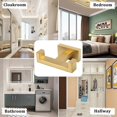 thumbnail image 3 of Double Towel Hook Brushed Gold, SUS304 Stainless Steel Square Coat Robe Holder, Bathroom Kitchen Towel Hanger, Wall Mounted, 3 of 4
