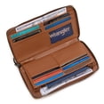 thumbnail image 6 of Wrangler Black Daisy Wallet for Women Bifold Credit Card Wallet Large Women's Wallets Ladies Cash Wallet with ID Window RFID Lining Card Cases Money, Brown, 6 of 7