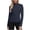 Navy-05, variant on Women's Cropped Athletic Jacket - Long Sleeve Zip Up Top for Workout, Yoga & Golf