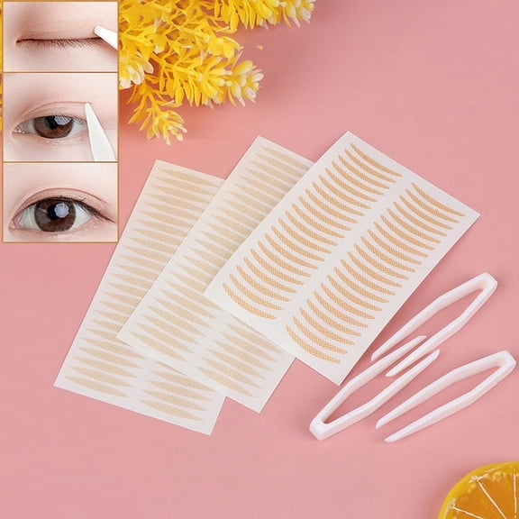 200pcs Invisible Lace Mesh Double Eyelid Lift Strip Tape Adhesive Sticke tweezer
