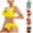 Brick Red, variant on Womens High Waisted Thong Bikini Sets Sexy Brazilian Triangle Top Deep V Neck Two Piece Swimsuit Bathing Suits (Yellow, XL)