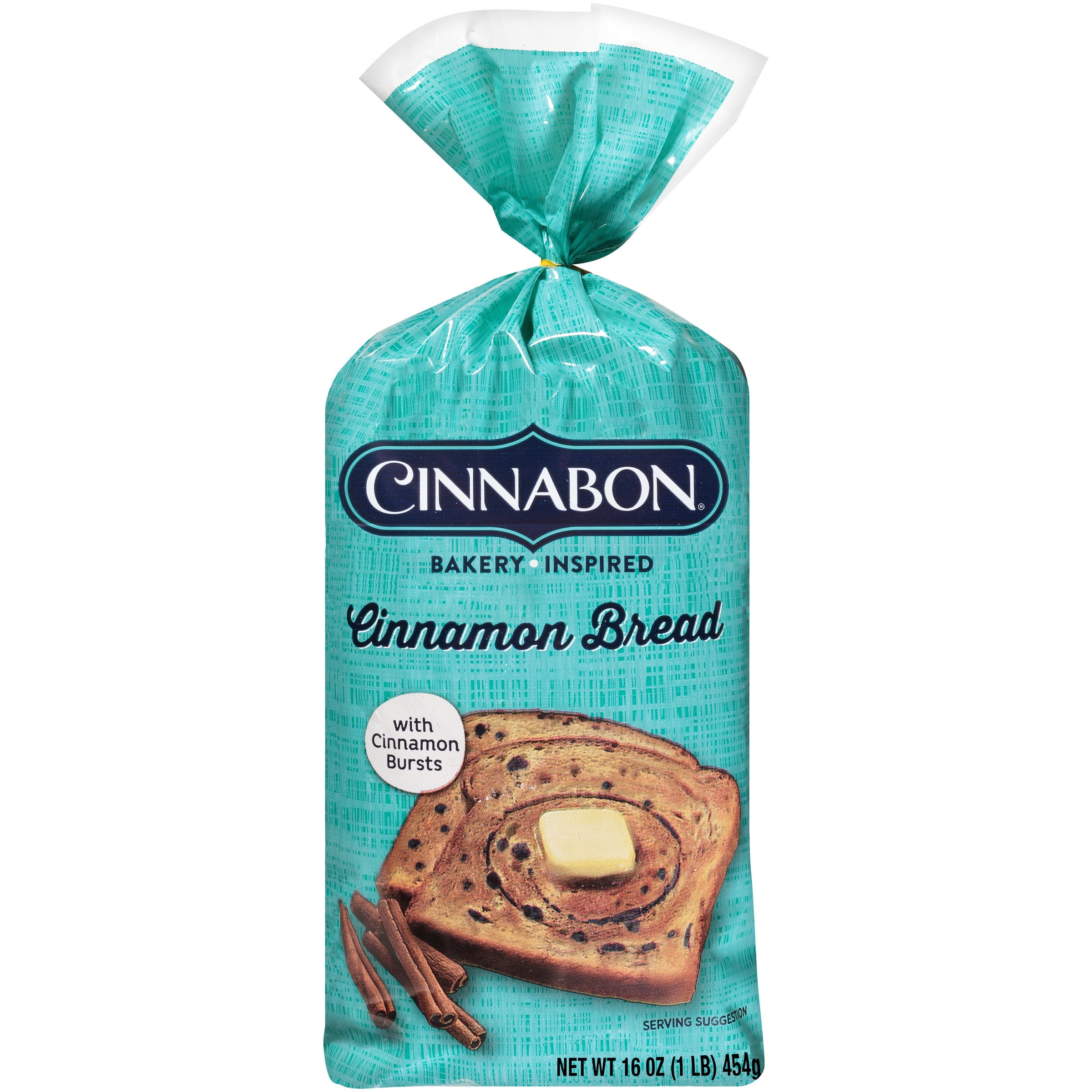 Cinnabon Cinnamon Bread, Bakery-Inspired Sliced Bread with Cinnamon Bursts, 16 oz Loaf