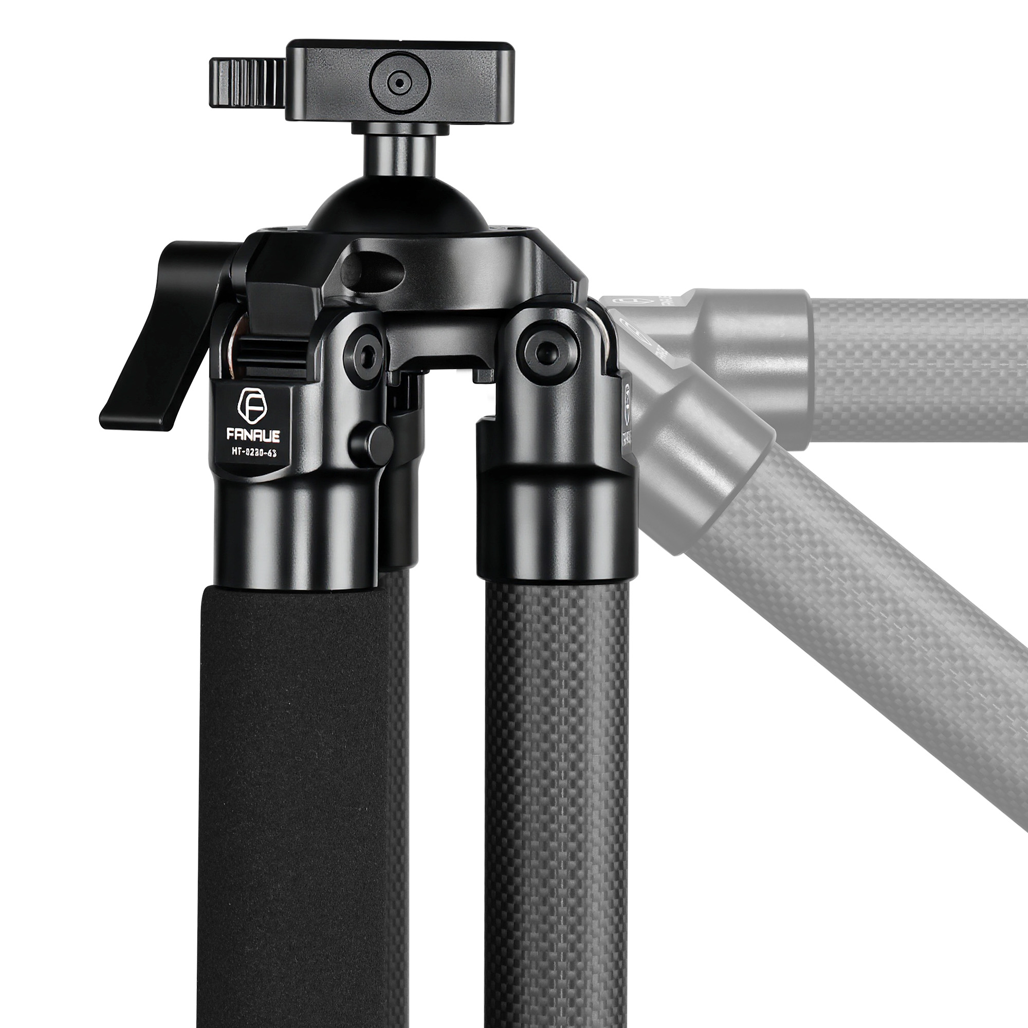 FANAUE Carbon Fiber Tripod, 3 Section Lightweight Tripod with 360° Ball Head & Quick Release Plate, Max Load 20kg/44lbs for Photography, Hunting, Shooting, Travel, Outdoors