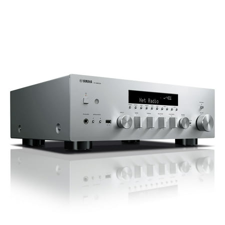 Yamaha - Bluetooth 120-Watt 2.0-Channel Network Stereo Receiver with Remote - Silver