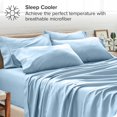 thumbnail image 3 of Fundas de almohada de microfibra a granel - Juego de 4 fundas de almohada de tamaño estándar/queen - Fundas de almohada refrescantes - Doble cepillado - Paquete de 4 fundas de almohada de color azul c, 3 of 4