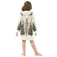 thumbnail image 7 of FORMRS Niños Bathrobe Unisex Hooded Robe Soft Plush Pajamas Sleepwear, Size 2-3T, Hand Drawn Christmas Stars, 7 of 7