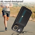 thumbnail image 5 of Allytechgroup Wallet Case for Apple iPhone SE 2022/2020/ iPhone 7 8, With Shoulder Strap Cards Slots Ring Holder Stand Cards Slots RFID Blocking Phone Case for Girls Women, Black, 5 of 11