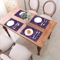 thumbnail image 6 of ZNDUO Placemats, 4 PCS Heat Resistant Stain Resistant Woven PVC Insulation Placemats, Durable Washable Elegant Table Mats for Dining-Fashion Flowers, 18"x12", 6 of 6