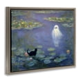 thumbnail image 4 of Water Lilies with Ghost & Kitty Brown Framed Floater Canvas Wall Art, design by Arlington Prints, 4 of 10