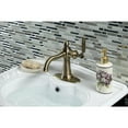 thumbnail image 2 of Kingston Brass KSD3543KL Knight One-Handle Single-Hole Bathroom Faucet with Deck Plate and Push Pop-Up Drain, Antique Brass, 2 of 7
