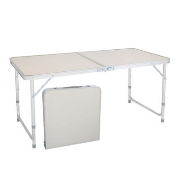 4ft Portable Folding Table White, 120 x 60 x 70 inches, Multipurpose ...